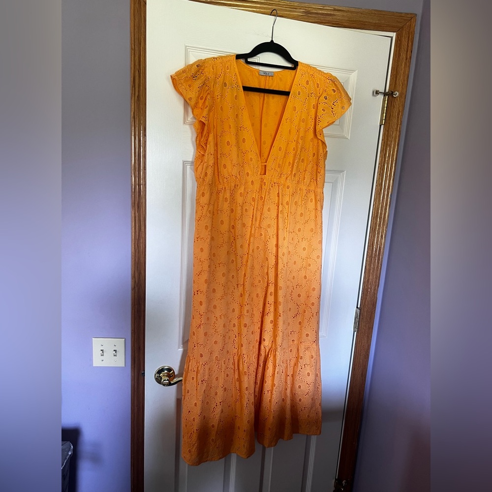 Rails Flutter‎ Sleeve Sundress Women's 14 Orange GUC See Description